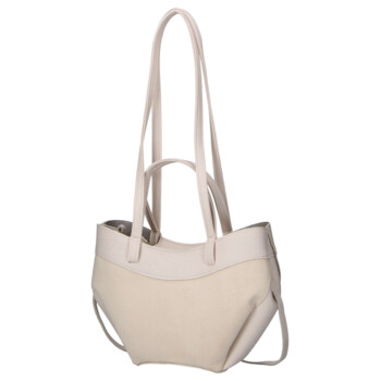 Dámska koženková kabelka cez rameno béžová - Laura Biaggi Celina