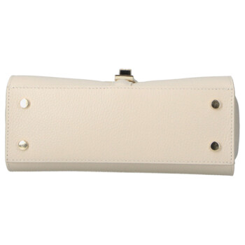 Dámska kožená kabelka do ruky béžová - Delami Vera Pelle Alessia