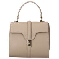 Dámska kožená kabelka do ruky tmavo béžová - Delami Vera Pelle Alessia