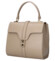 Dámska kožená kabelka do ruky tmavo béžová - Delami Vera Pelle Alessia