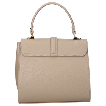 Dámska kožená kabelka do ruky tmavo béžová - Delami Vera Pelle Alessia
