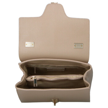 Dámska kožená kabelka do ruky tmavo béžová - Delami Vera Pelle Alessia