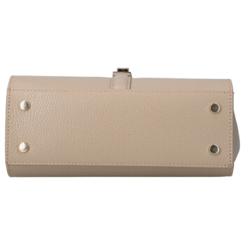 Dámska kožená kabelka do ruky tmavo béžová - Delami Vera Pelle Alessia