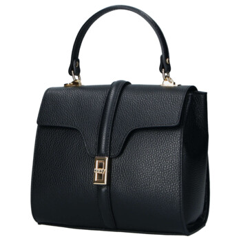 Dámska kožená kabelka do ruky čierna - Delami Vera Pelle Alessia