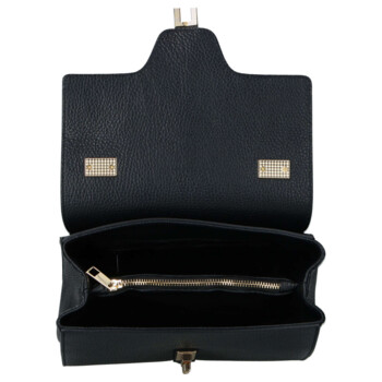 Dámska kožená kabelka do ruky čierna - Delami Vera Pelle Alessia