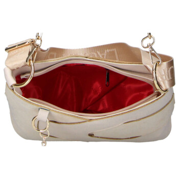 Dámska crossbody kabelka béžová - Laura Biaggi Lorena