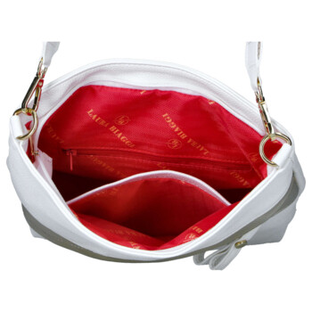 Dámska crossbody kabelka biela - Laura Biaggi Sherica