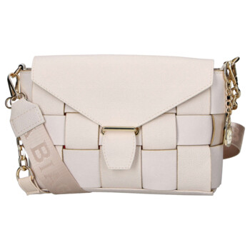 Dámska crossbody kabelka béžová - Laura Biaggi Saya