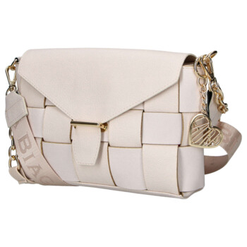 Dámska crossbody kabelka béžová - Laura Biaggi Saya