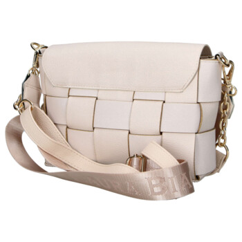 Dámska crossbody kabelka béžová - Laura Biaggi Saya