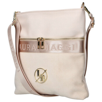 Dámska crossbody kabelka krémová - Laura Biaggi Kiasa