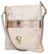 Dámska crossbody kabelka krémová - Laura Biaggi Kiasa