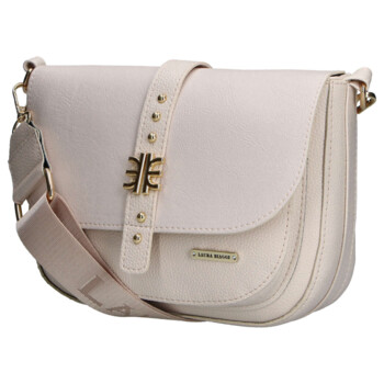 Dámska crossbody kabelka béžová - Laura Biaggi Gana
