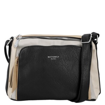 Dámska crossbody kabelka čierna/béžová - Firenze Joelle