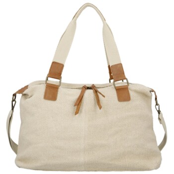 Dámska kabelka cez rameno krémová - Paolo bags Disma