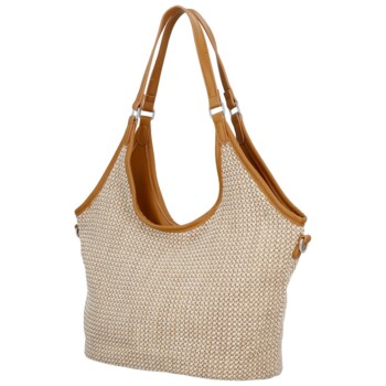 Dámska kabelka na rameno svetlo hnedá - Paolo bags River