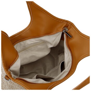 Dámska kabelka na rameno svetlo hnedá - Paolo bags River