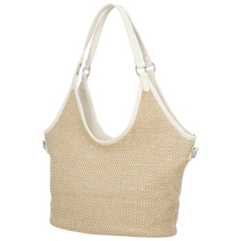 Dámska kabelka na rameno krémová - Paolo bags River