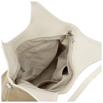 Dámska kabelka na rameno krémová - Paolo bags River