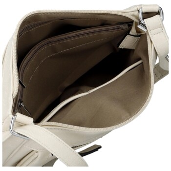 Dámska crossbody kabelka krémová - Firenze Ilma