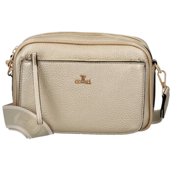Dámska crossbody kabelka zlatá - Coveri Flori