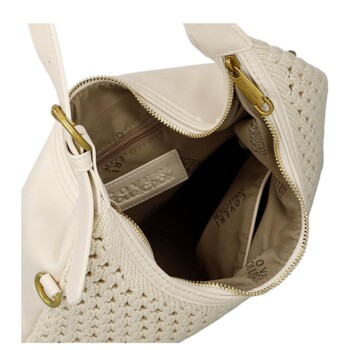 Dámska kabelka na rameno krémová - Coveri Renagi