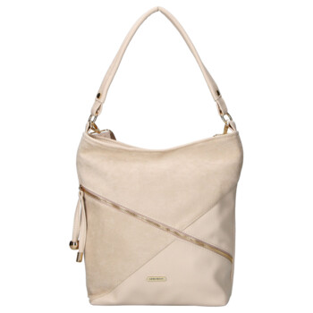 Dámska kabelka na rameno béžová - Laura Biaggi Lysa