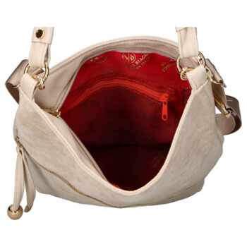 Dámska kabelka na rameno béžová - Laura Biaggi Lysa