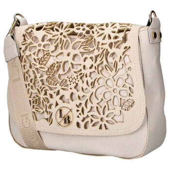 Dámska crossbody kabelka béžová - Laura Biaggi Mabel