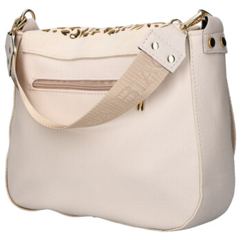 Dámska crossbody kabelka béžová - Laura Biaggi Mabel