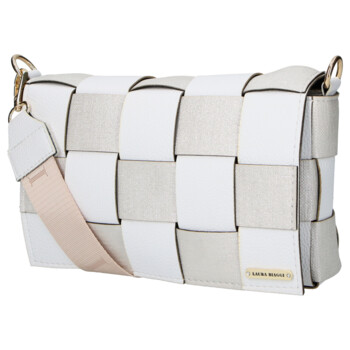 Dámska crossbody kabelka biela - Laura Biaggi Fabie