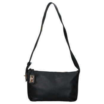 Dámska kožená kabelka cez rameno čierna - Delami Vera Pelle Lygie