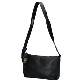 Dámska kožená kabelka cez rameno čierna - Delami Vera Pelle Lygie