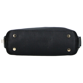 Dámska kožená kabelka cez rameno čierna - Delami Vera Pelle Lygie