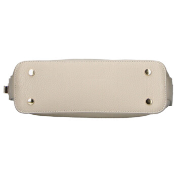 Dámska kožená kabelka cez rameno krémová - Delami Vera Pelle Lygie