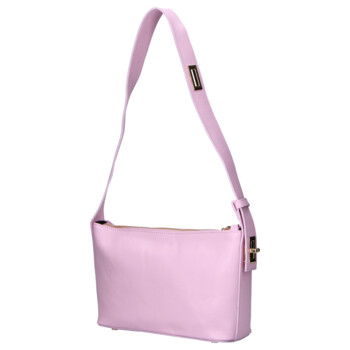 Dámska kožená kabelka cez rameno ružová - Delami Vera Pelle Lygie