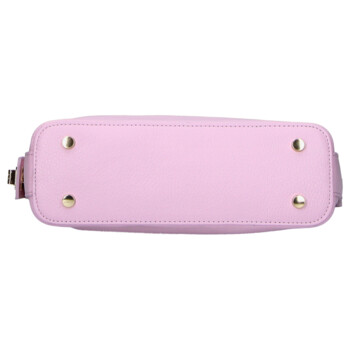 Dámska kožená kabelka cez rameno ružová - Delami Vera Pelle Lygie