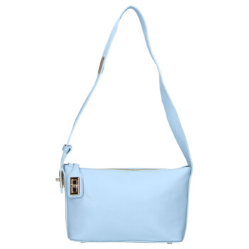 Dámska kožená kabelka cez rameno modrá - Delami Vera Pelle Lygie