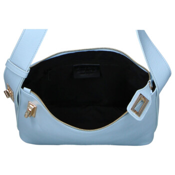 Dámska kožená kabelka cez rameno modrá - Delami Vera Pelle Lygie