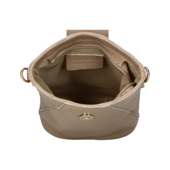 Dámska kožená crossbody kabelka béžová - Delami Vera Pelle Lala