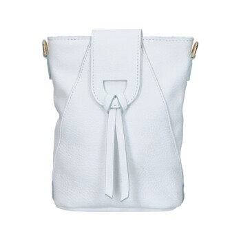 Dámska kožená crossbody kabelka biela - Delami Vera Pelle Lala