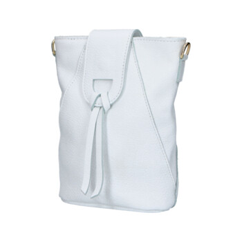Dámska kožená crossbody kabelka biela - Delami Vera Pelle Lala