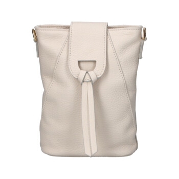 Dámska kožená crossbody kabelka krémová - Delami Vera Pelle Lala