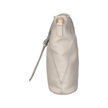 Dámska kožená crossbody kabelka krémová - Delami Vera Pelle Lala