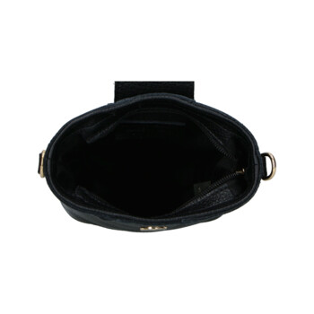 Dámska kožená crossbody kabelka čierna - Delami Vera Pelle Lala