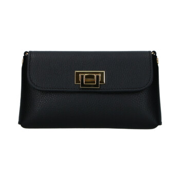 Dámska kožená crossbody kabelka čierna - Delami Vera Pelle Eryka