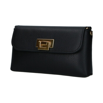 Dámska kožená crossbody kabelka čierna - Delami Vera Pelle Eryka