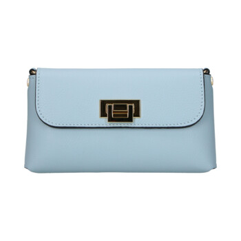 Dámska kožená crossbody kabelka svetlo modrá - Delami Vera Pelle Eryka