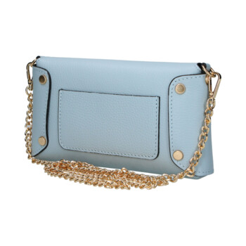 Dámska kožená crossbody kabelka svetlo modrá - Delami Vera Pelle Eryka