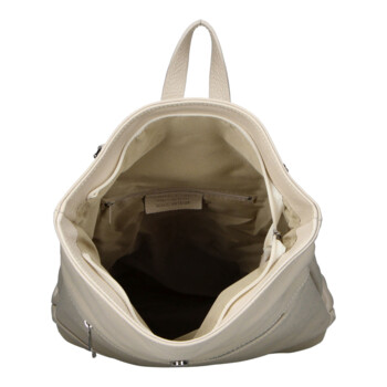 Dámsky kožený plecniak krémový - Delami Vera Pelle Jorge